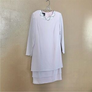 VINTAGE 80s Ursula of Switzerland Beaded Shift Dress Size 12